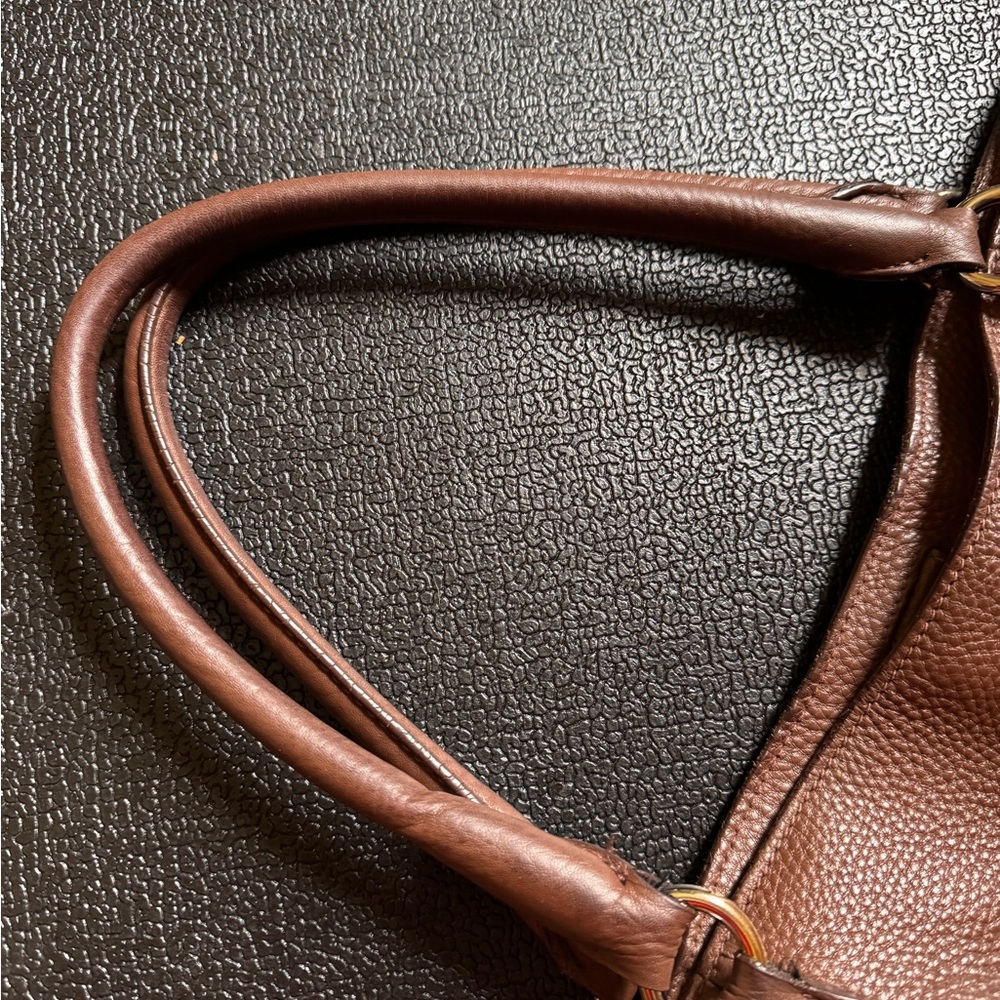 Prada Brown Leather Daino Vitello Tote with Side Pockets - Picture 8 of 13